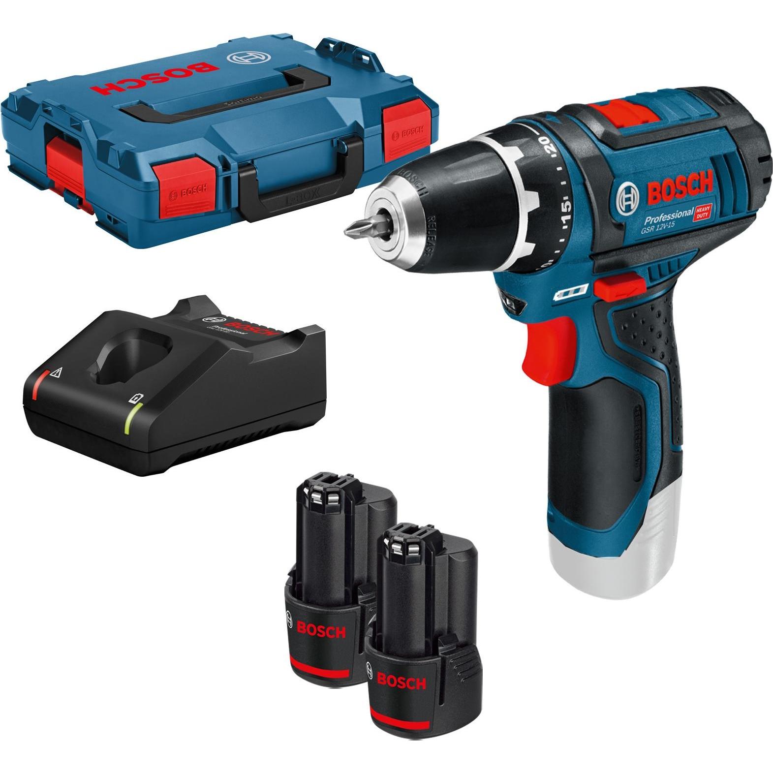 Bosch Professional GSR 12v-15: Trapano Avvitatore a Batteria (Batteria Ricaricabile)