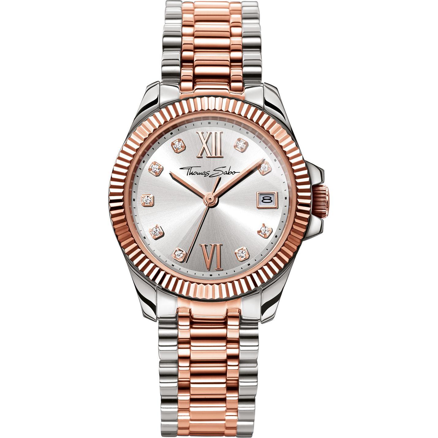 Thomas Sabo, Orologio da Polso Divine: Argento, Orologio Analogico Donna (33mm)