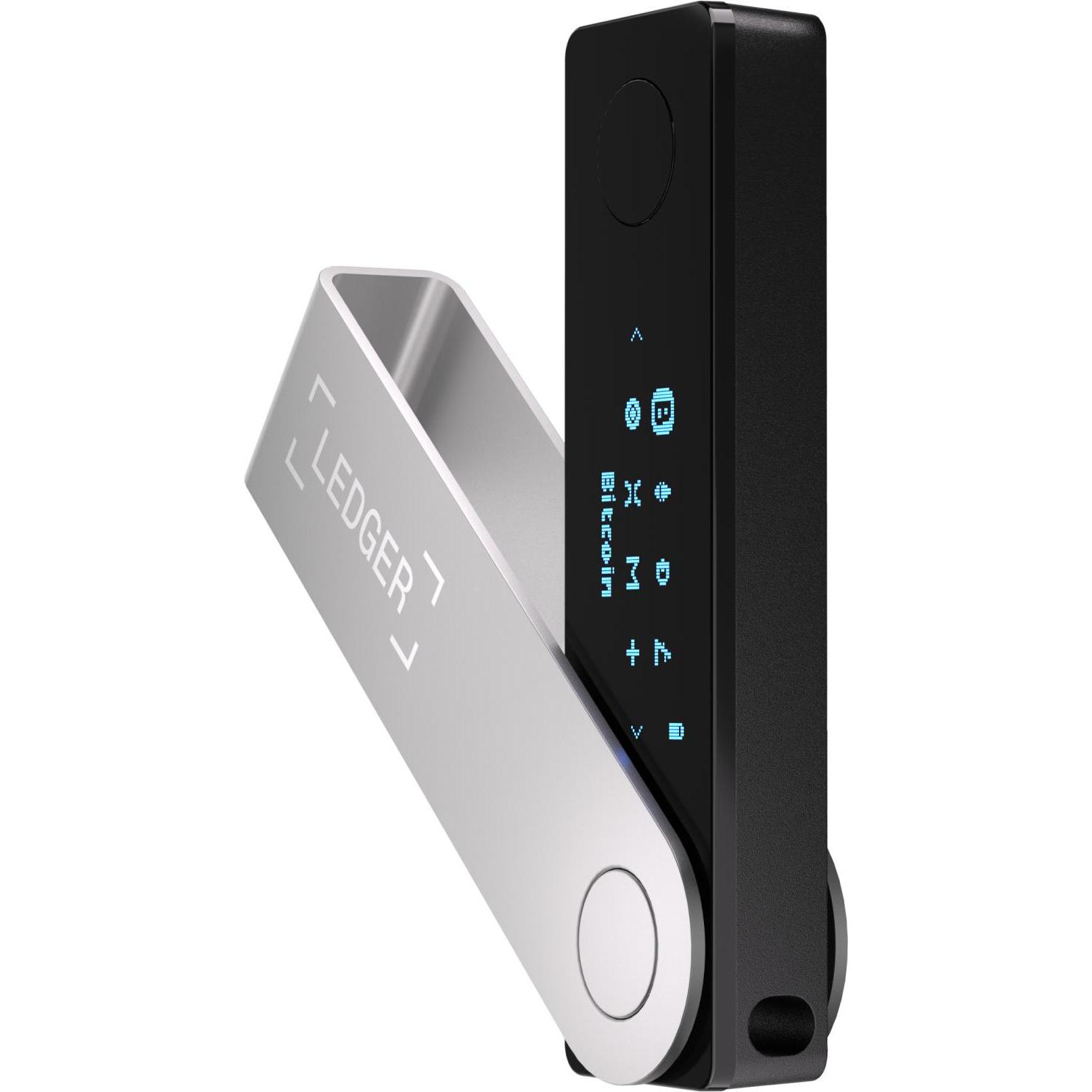 Ledger Nano X - Nero onice (Bitcoin, Litecoin, Ubiq, Bitcoin Cash, Komodo, Zcash, Ethereum Classic, Ether, Vertcoin, Stellar, Neo, Dash), Crypto wallet, Nero, Argento