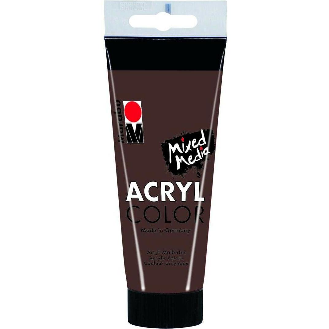 6x Marabu: Colore Acrilico per Progetti Fai da Te (Marrone Medio, 100 ml)