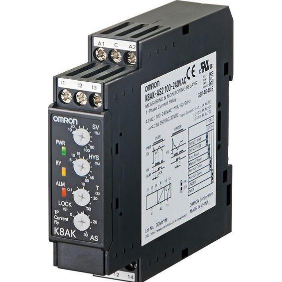 Omron Industrial Automation Monitoring relay 22.5mm 0.1 to 8A SPDT, Relais