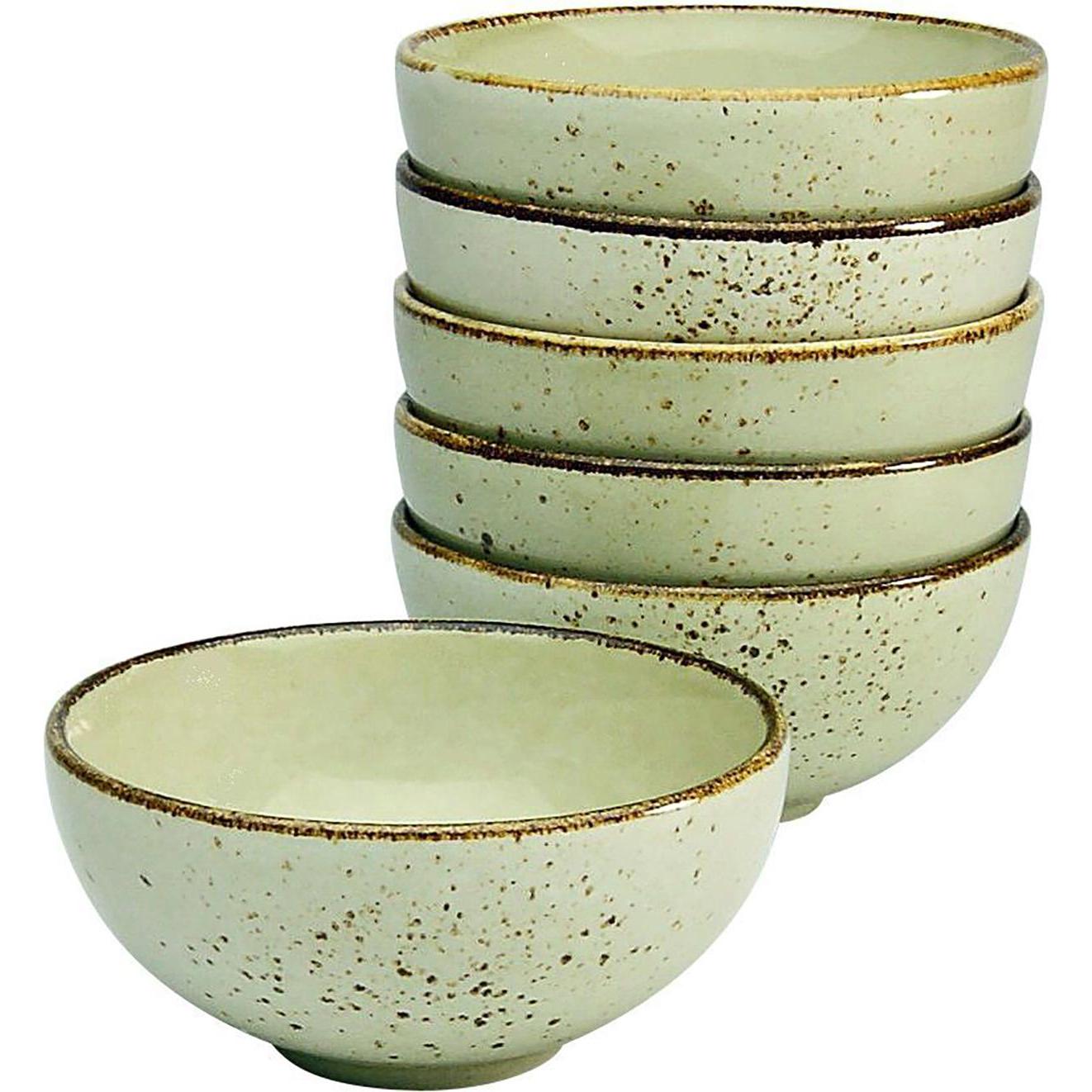 CreaTable Collezione Natura: Ciotola + Scodella, Grigio - Set da 6