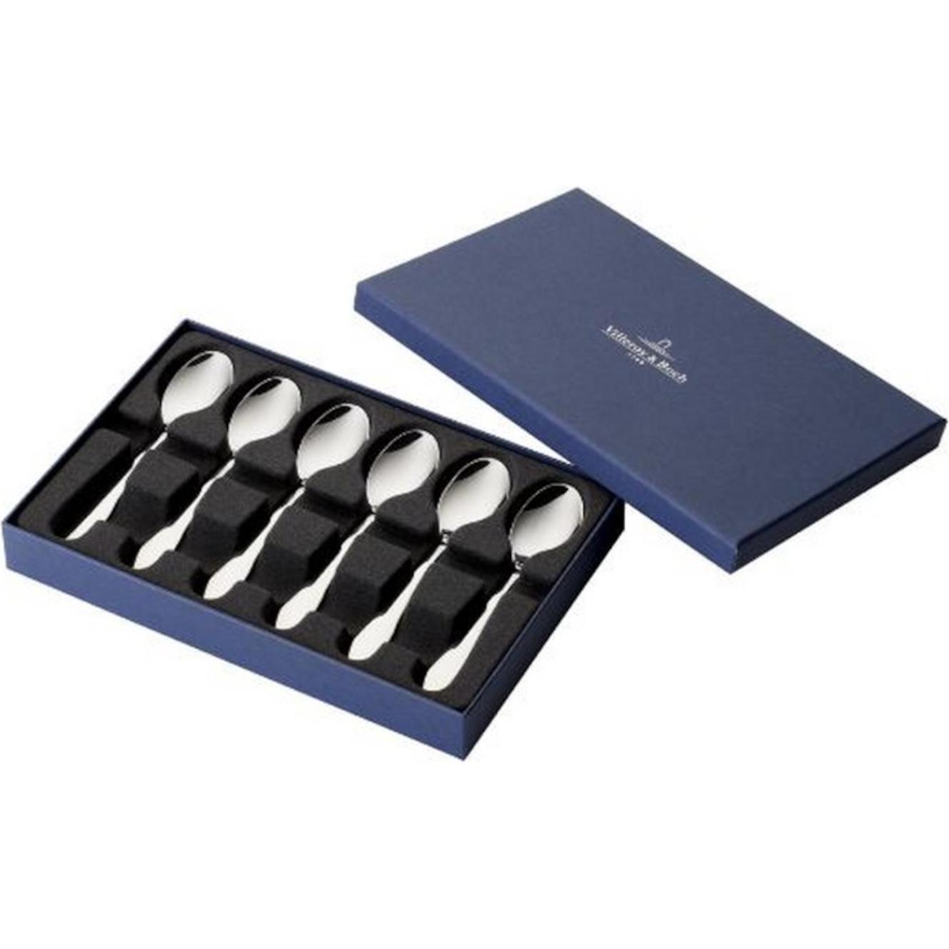 Villeroy & Boch Set di Cucchiai da Caffè Espresso 6 Pezzi Oscar, Argento