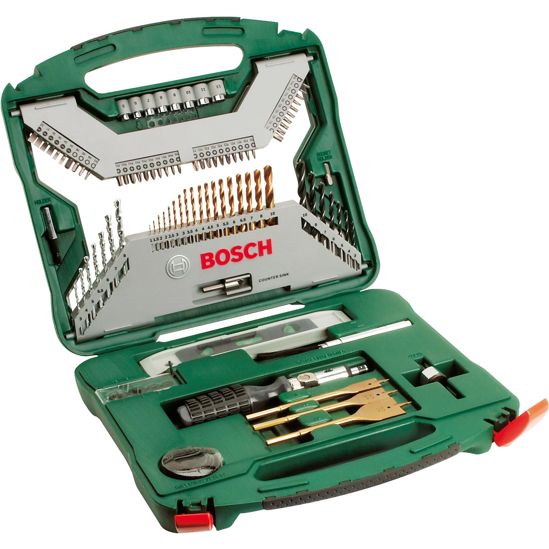 Bosch Zubehör: Set di Punte e Trapani X-Line Titanium - 100 Pezzi (32mm, 38mm, 45mm, 54mm)