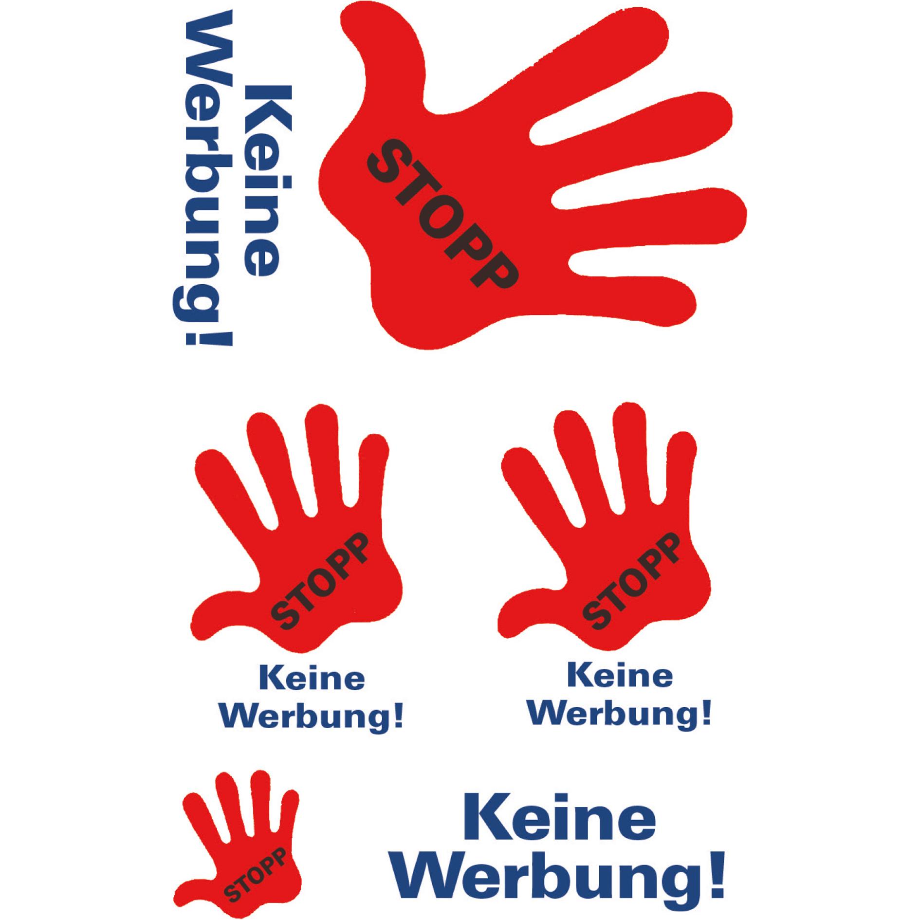 Z-Design: Sticker 'Stop - Nessuna pubblicità' in Acciaio Inox