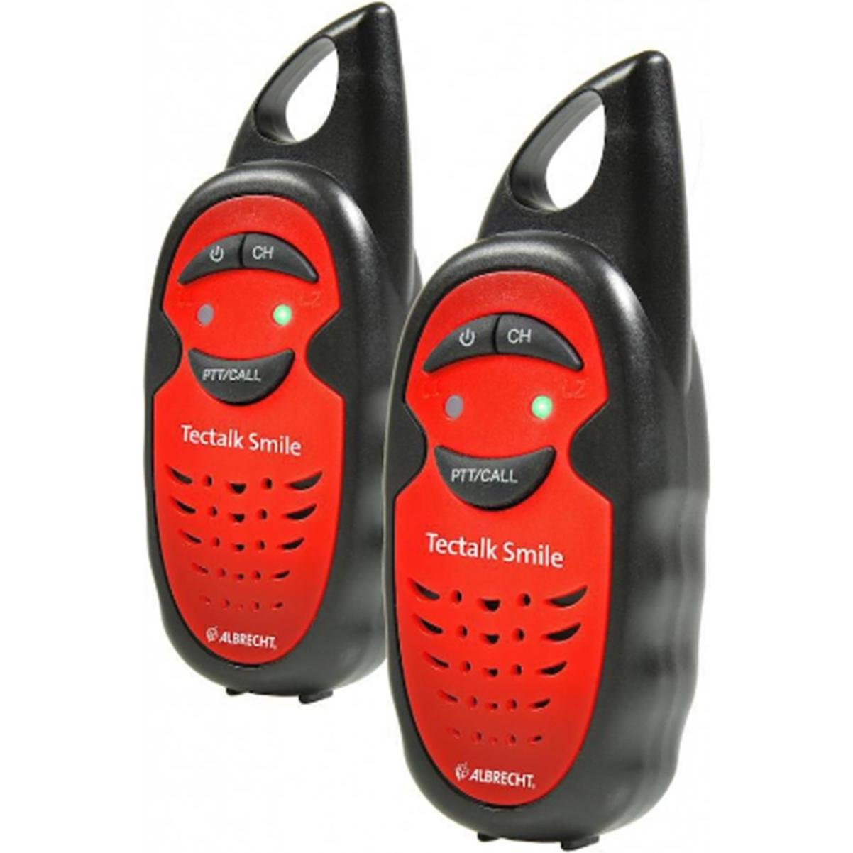 Albrecht Tectalk Smile (3 km), Walkie-talkie, Rosso, Nero