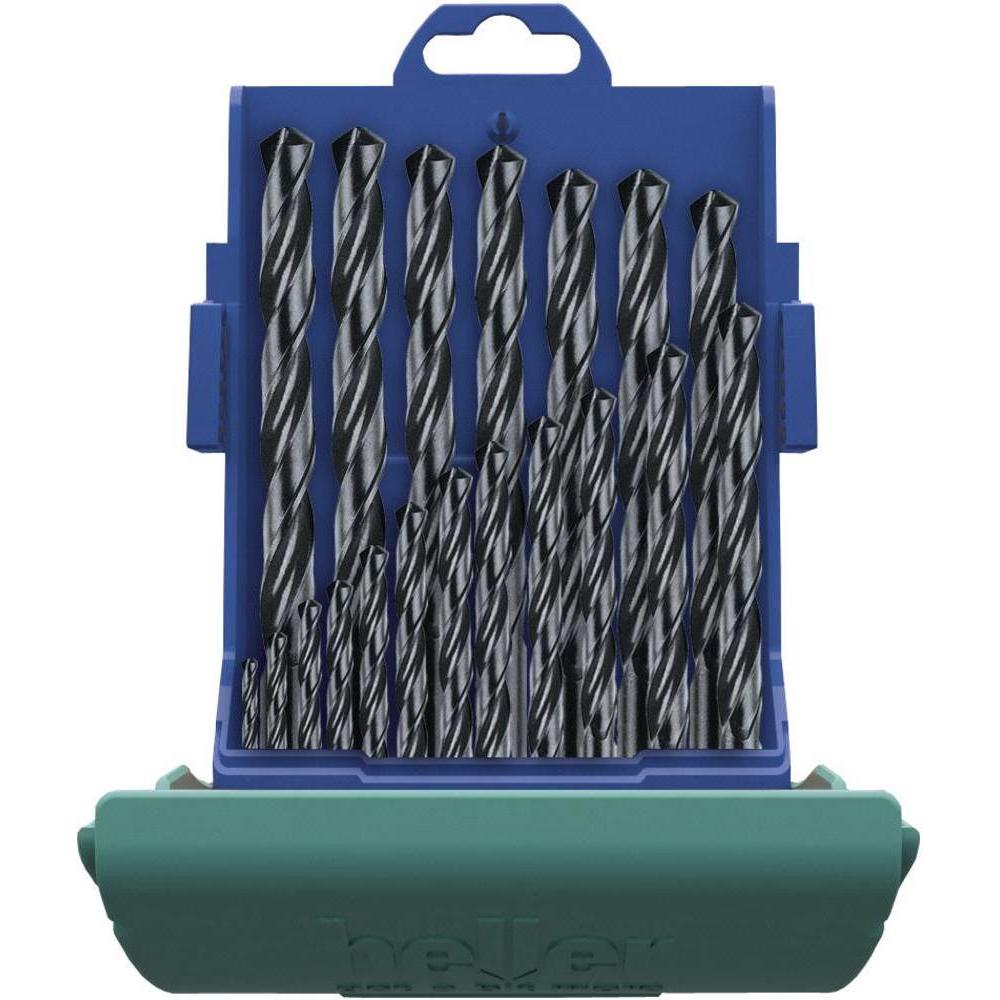 Heller: Set di Punte a Torsione in Metallo HSS 19 (1-10mm)