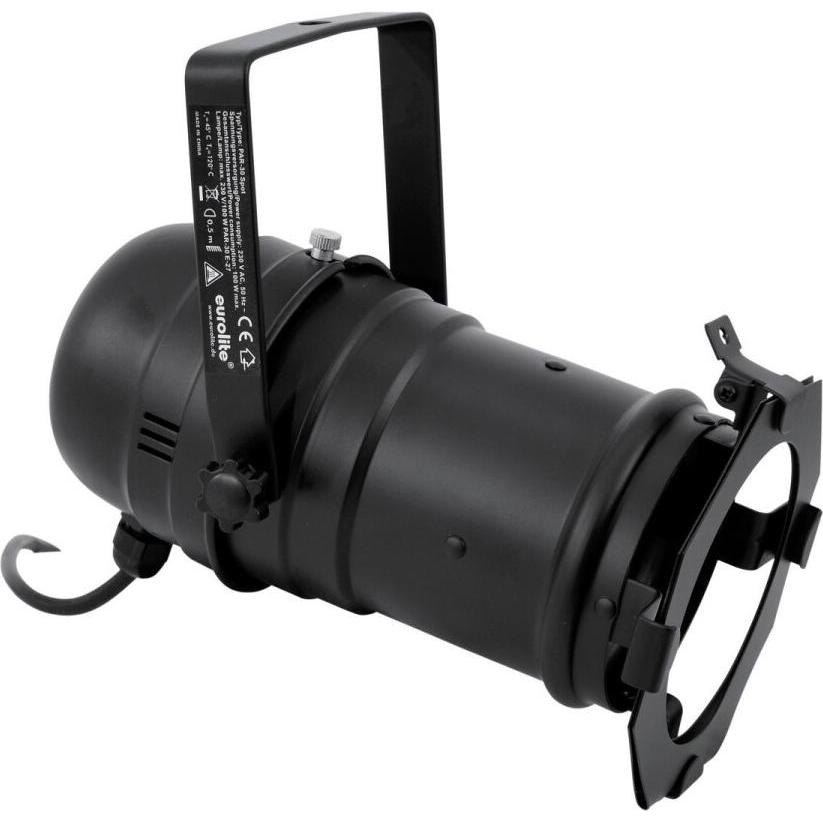 Eurolite Faretto PAR alogeno PAR-3 (100 W, HPS), Faro, Nero