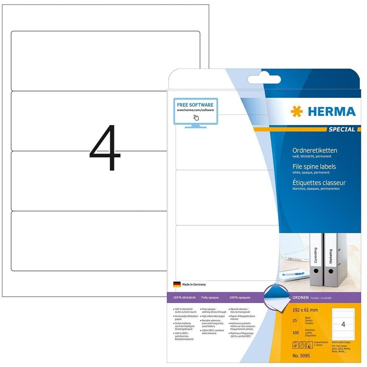 HERMA: Etichette e Accessori per Raccoglitori A4