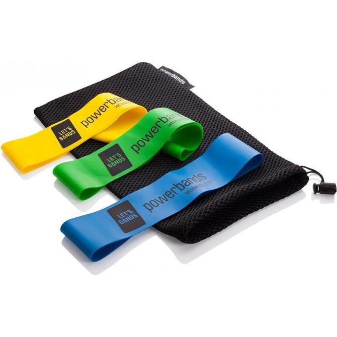 Let's Bands, Elastico fitness: Powerbands Mini (0.22m, Light, Medio, Strong)