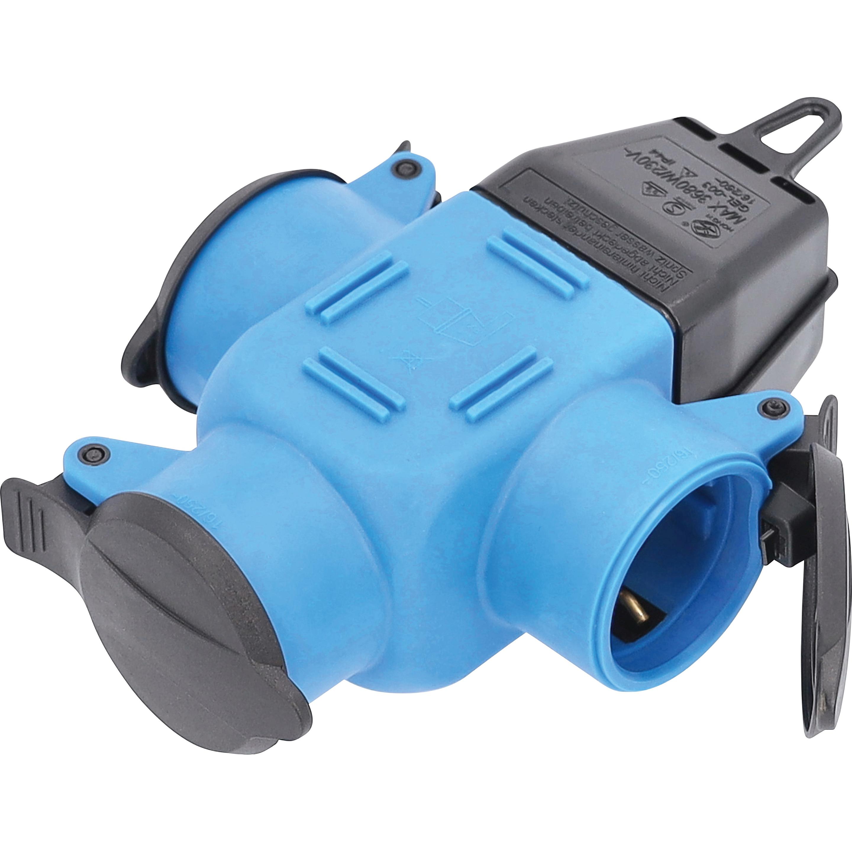 As - Schwabe: Presa di Distribuzione a 3 Vie con Coperchio di Sicurezza