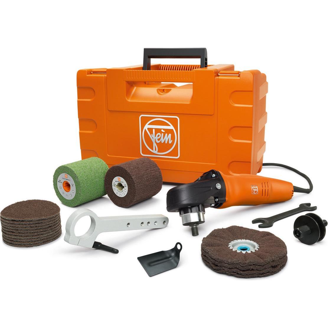 Fein WPO 14-25 E: Rettificatrice & Lucidatrice per Acciaio Inox (Set di Partenza E, 750W)