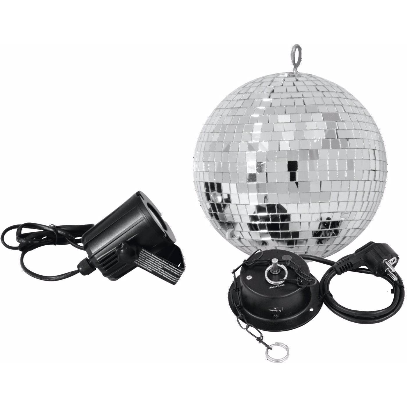 Eurolite Set di palle da discoteca (20 cm), Sfera specchiata, Bianco