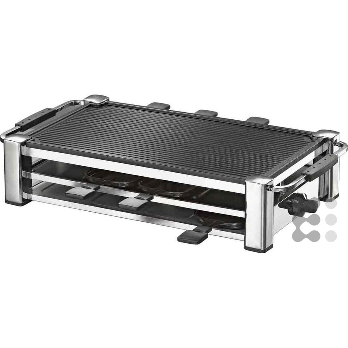 Rommelsbacher RCC 1500: Fornello Raclette, Nero e Argento per 8 Persone