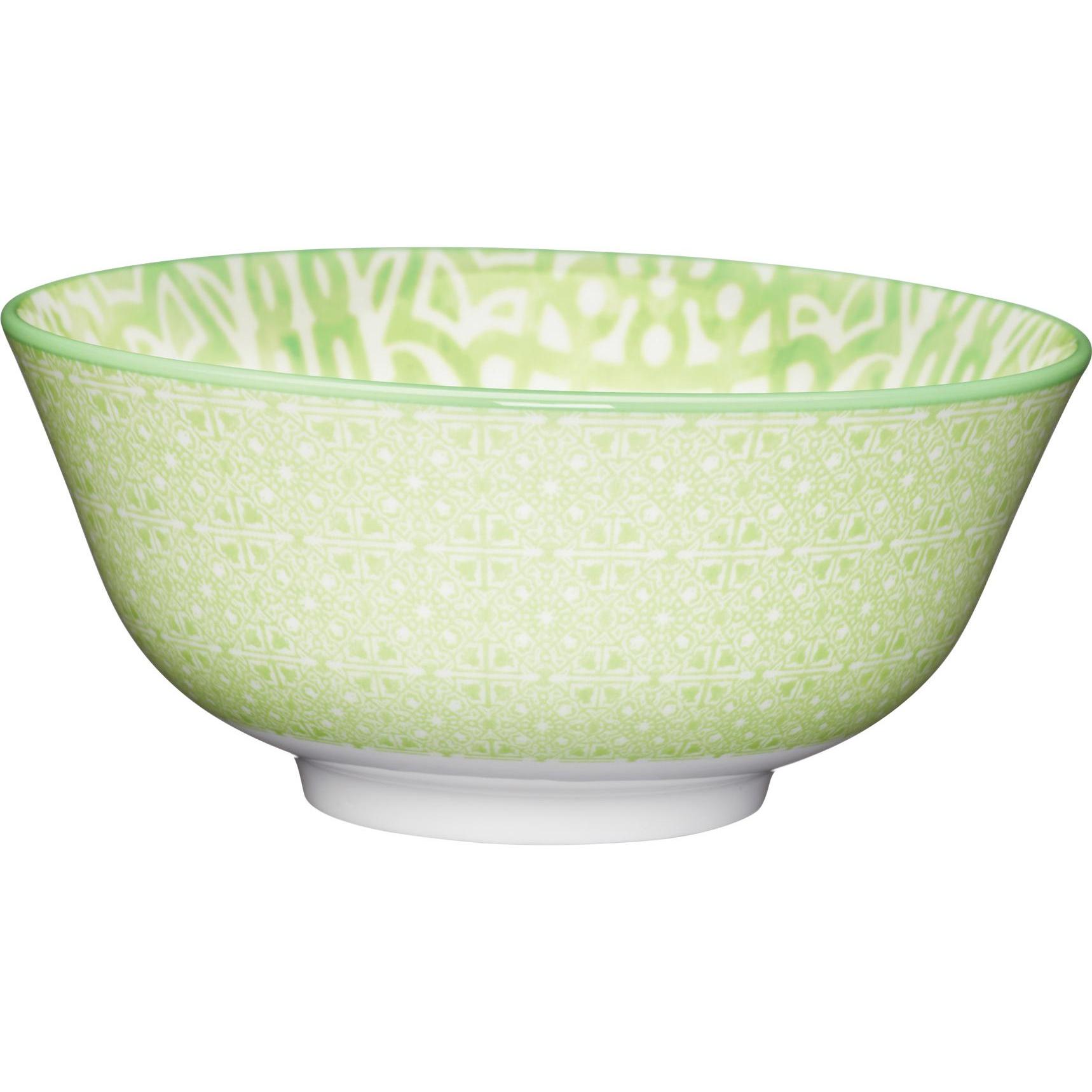 4x Kitchen Craft Ciotola in Gres, Ciotola + Scodella, Verde