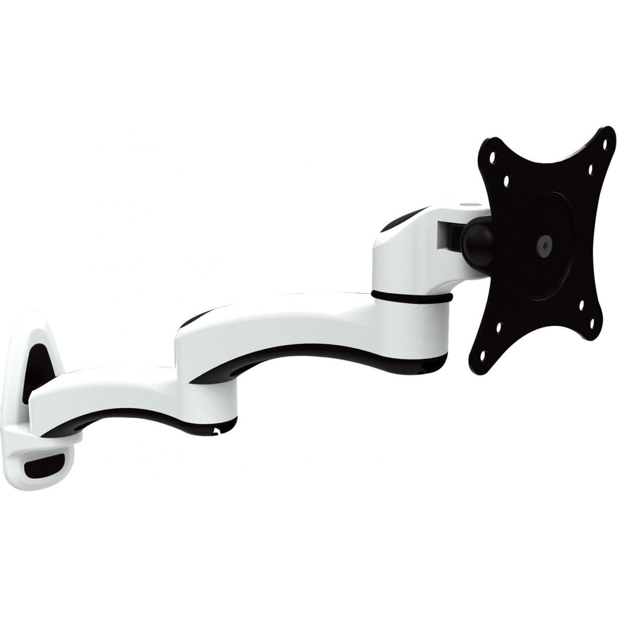 Jenimage ME130WM Supporto da parete - 1 Monitor Inclinazione da -90 a +45 gradi Rotazione di 180 gradi Pan... (Muro, 27.01"), Supporto per monitor, Nero, Bianco