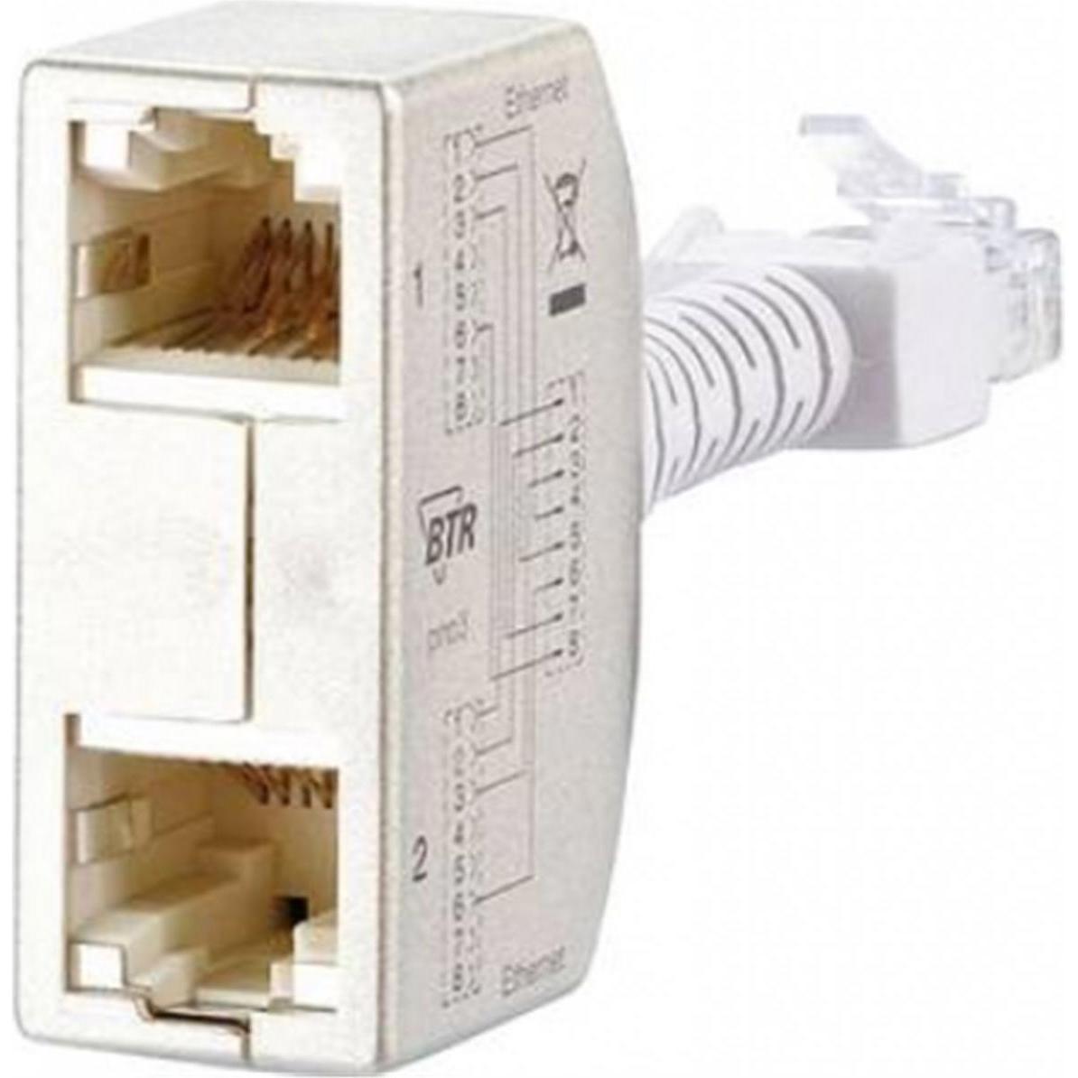 Metz Connect BTR Cable sharing Adpt. pnp 3 Set di 2 Ethernet-Ethernet VE 2 Ethernet-Ethernet silver, Accessori per telefoni
