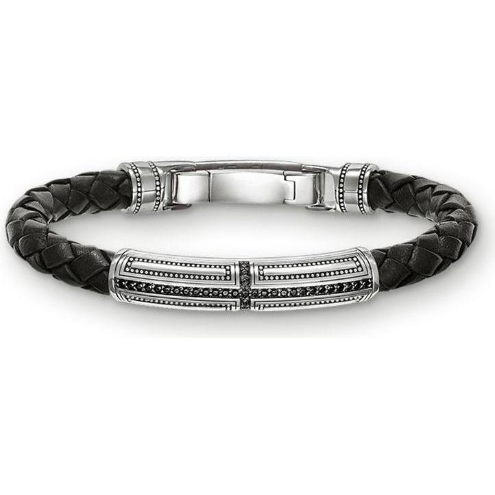 Thomas Sabo, Bracciale, Bracciale, (15.50 cm, Cuoio, Argento)