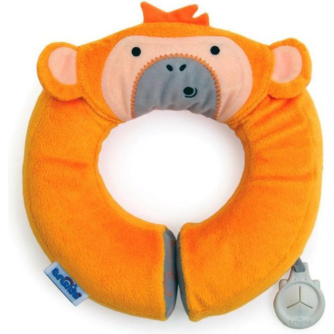 Trunki: Scimmia Yondi - Mylo Cuscino Viaggio Beige/Grigio/Arancio