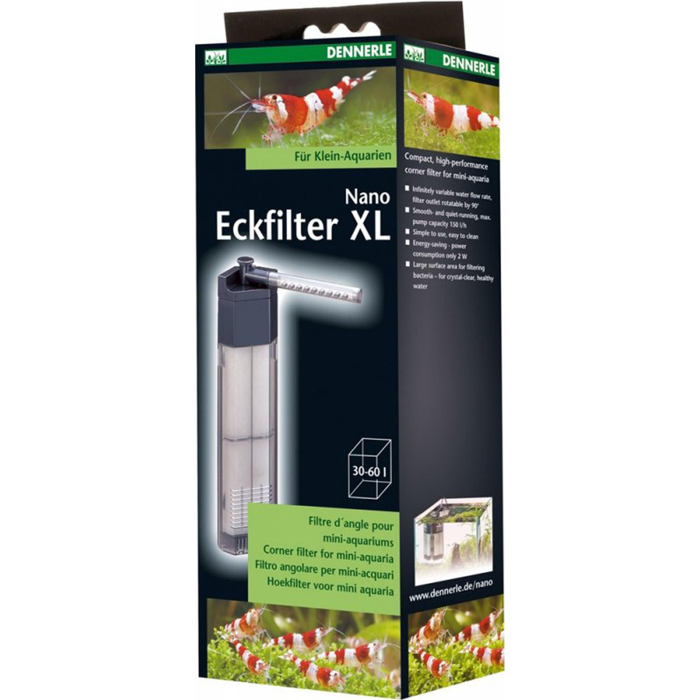 Dennerle Filtro Angolare Nano XL (60 l, Filtri Interni, Acqua Dolce), Filtro per Acquario