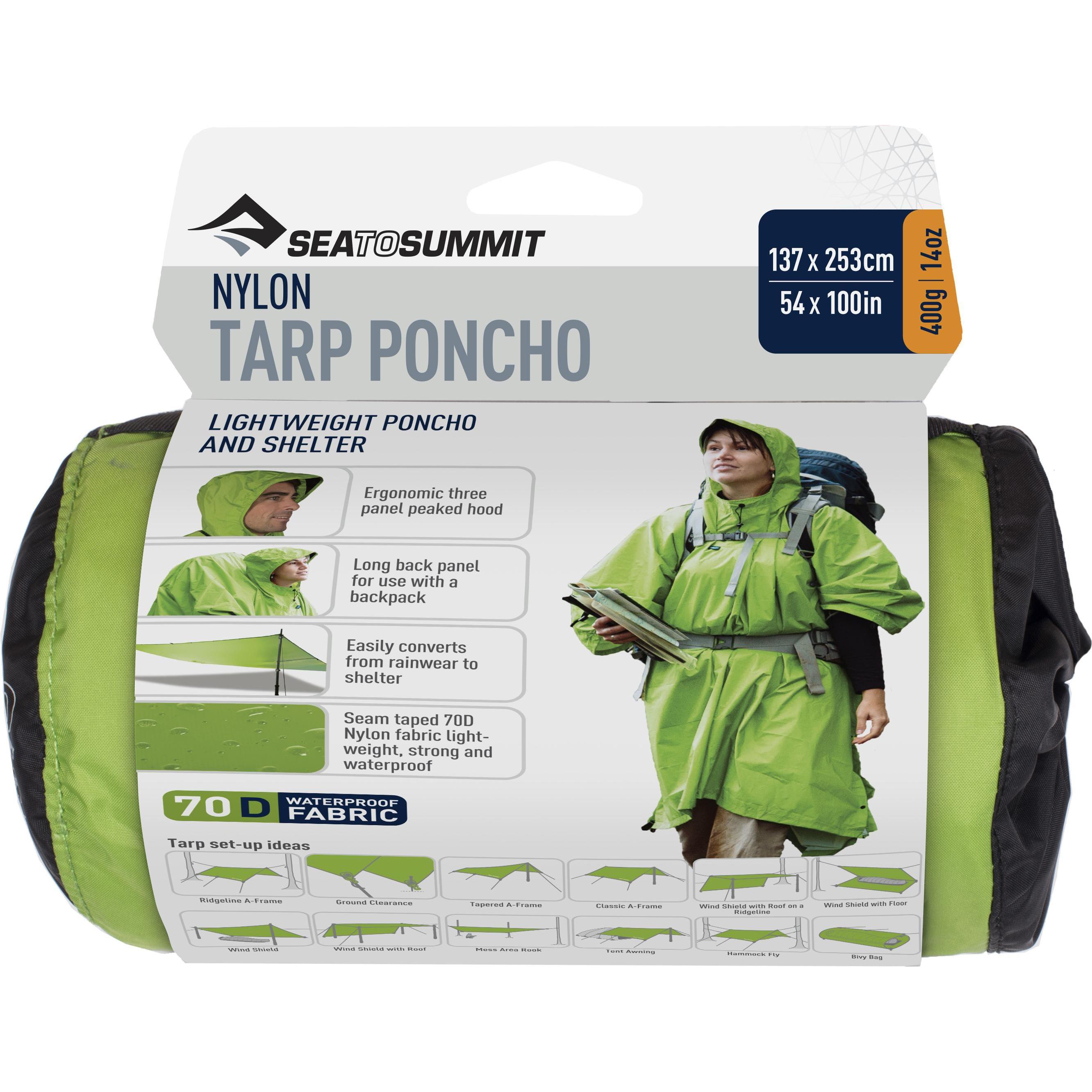 Sea To Summit - Giacca Poncho Unisex Taglia Unica Verde