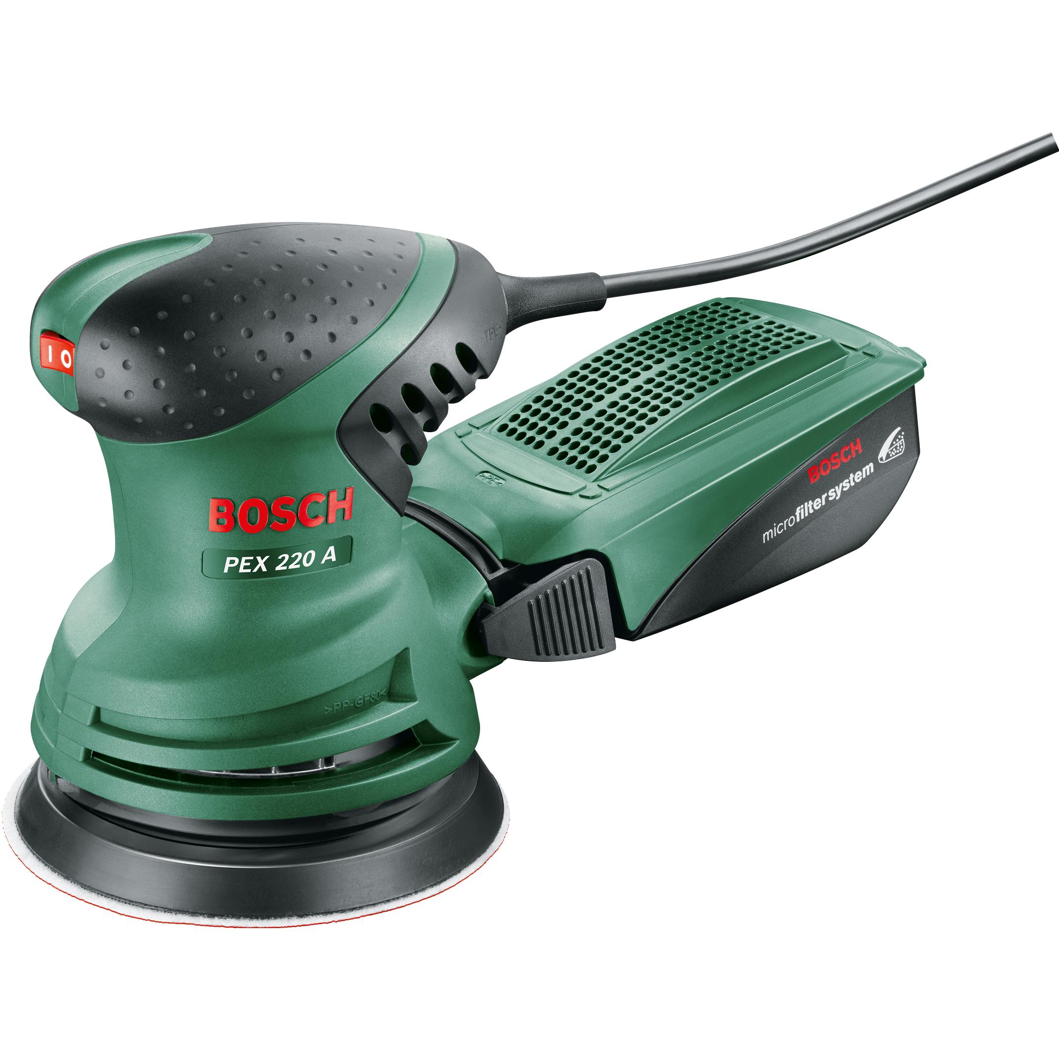 Bosch Home & Garden, Rettificatrice + Lucidatrice, PEX 220 A (Levigatrici Rotorbitali, 220 W)