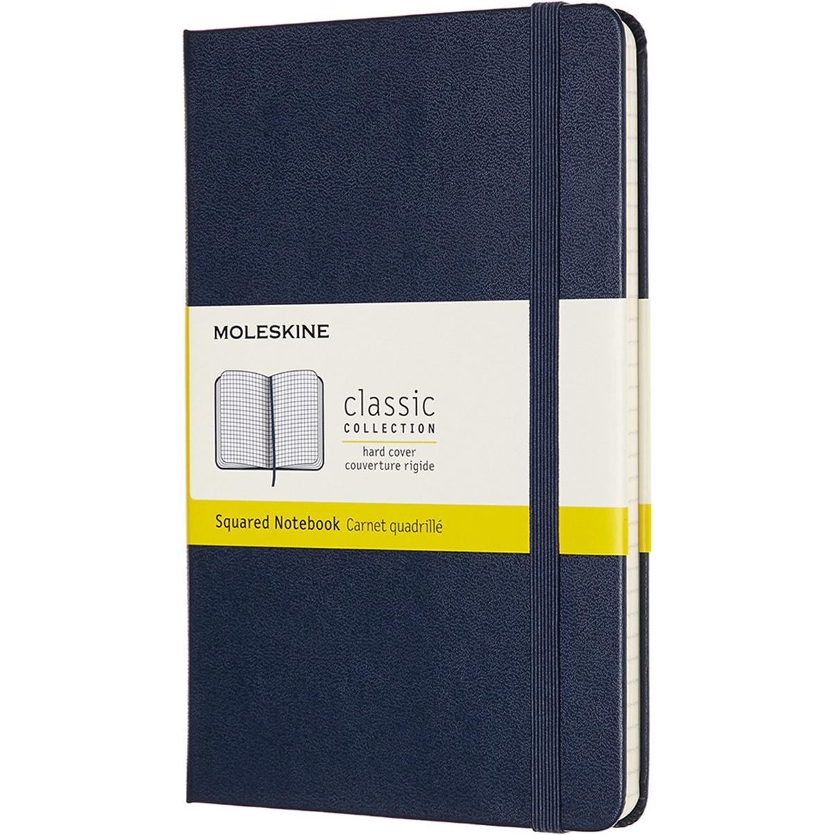 Moleskine, Quaderno Classico A5 (Quadretti, Blu Zaffiro, Rigido)