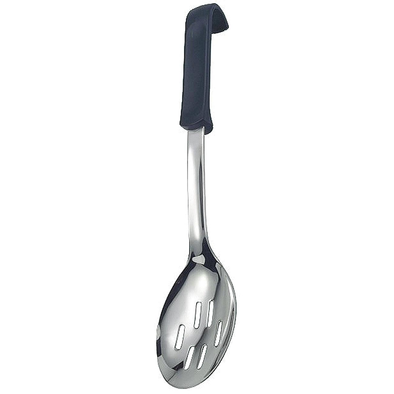 APS Cucchiaio da Portata con Funzione STOP, Argento, Nero