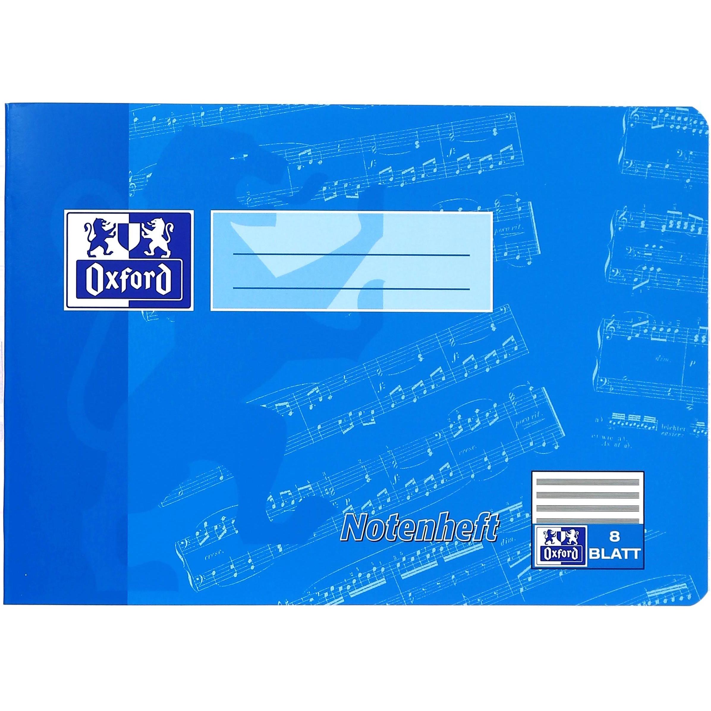 Oxford, Quaderni + Bloc notes, Libro di musica A5 (A5, Righe, Copertina rigida)