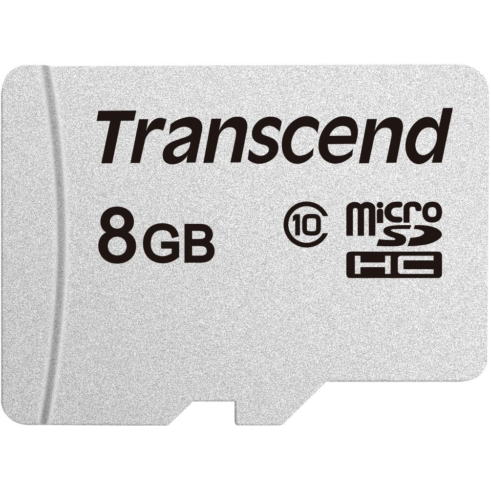 Transcend USD300S (8 GB, microSDHC, U1, UHS-I), Scheda di memoria, Argento