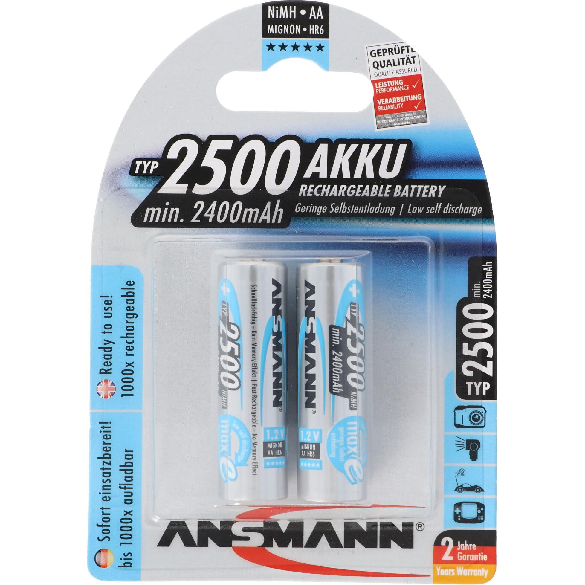 Ansmann AA (2 pz., AA, 2400 mAh), Batterie + pile