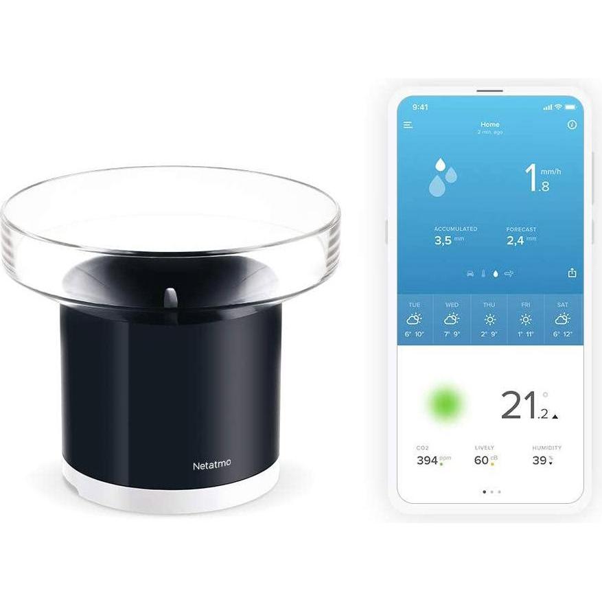 Netatmo Pluviometro Intelligente: Nero - Accessori Meteo