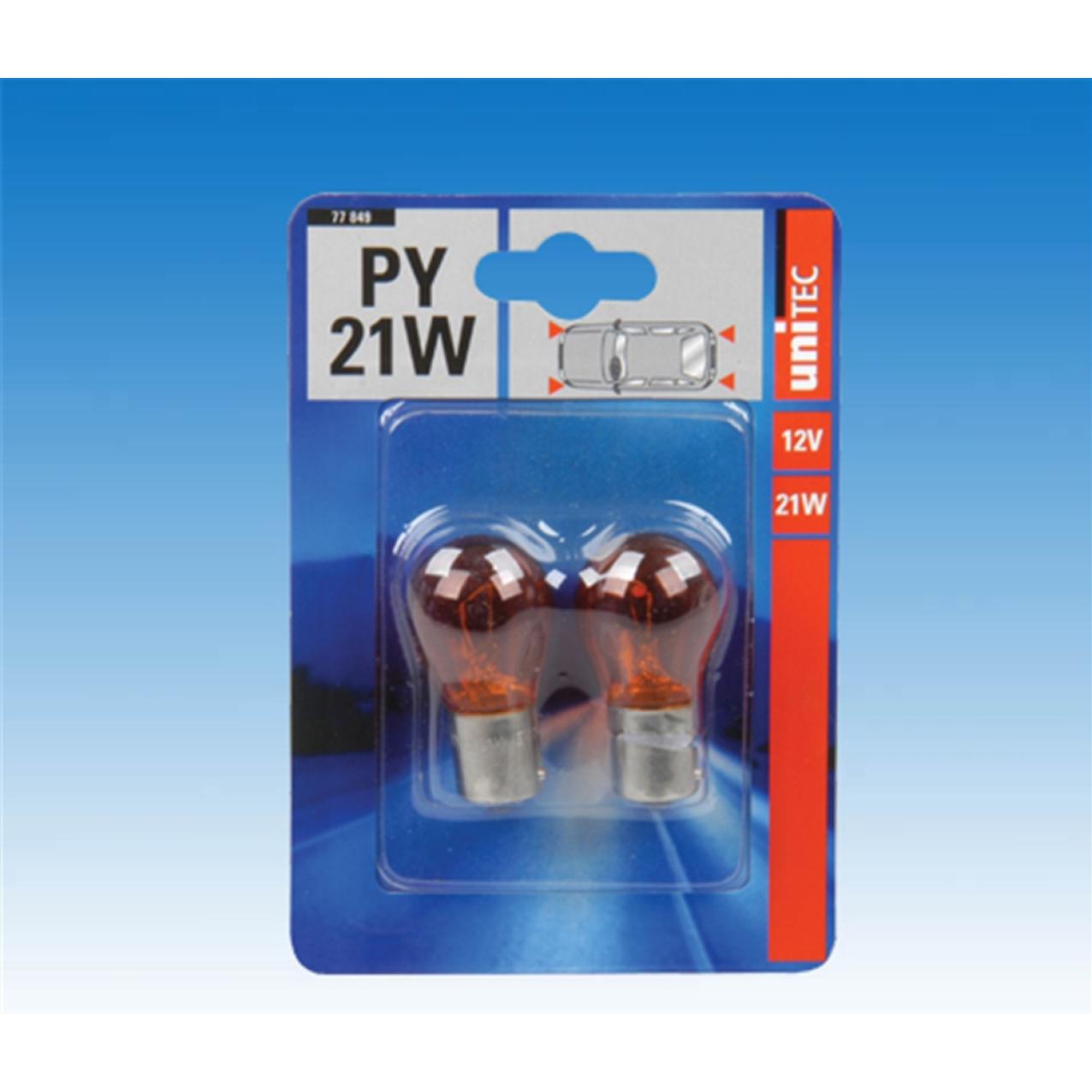 Unitec: Lampadine Illuminanti Standard PY21W per Auto