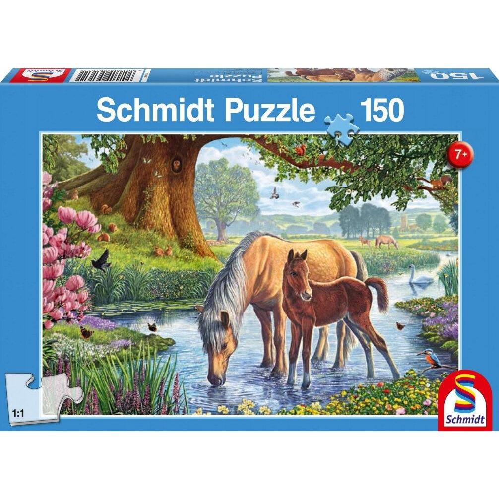 Schmidt Spiele: Puzzle Cavalli al Ruscello (150 Pezzi)