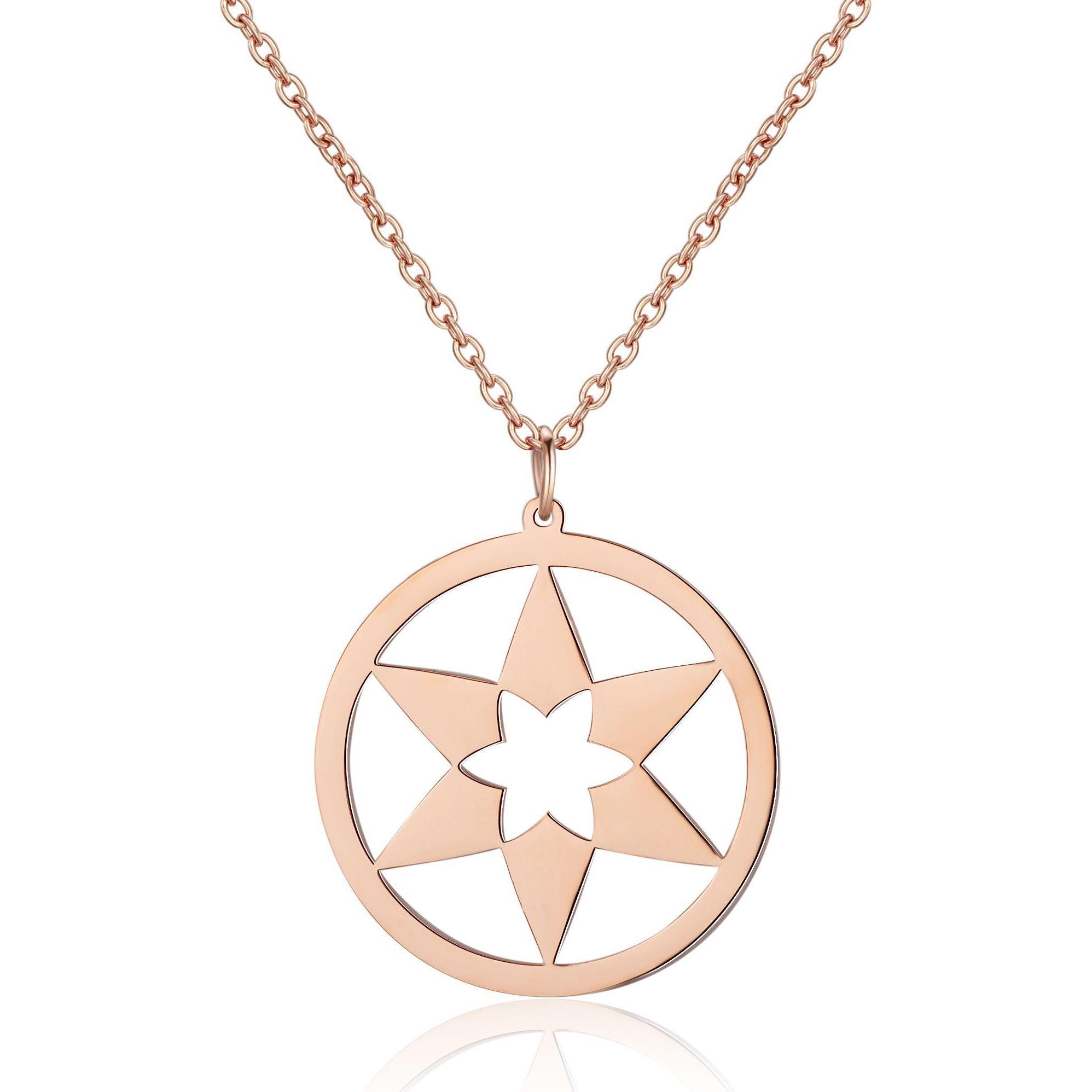 Ailoria: Collana in Acciaio Inossidabile con Ciondolo a Stella