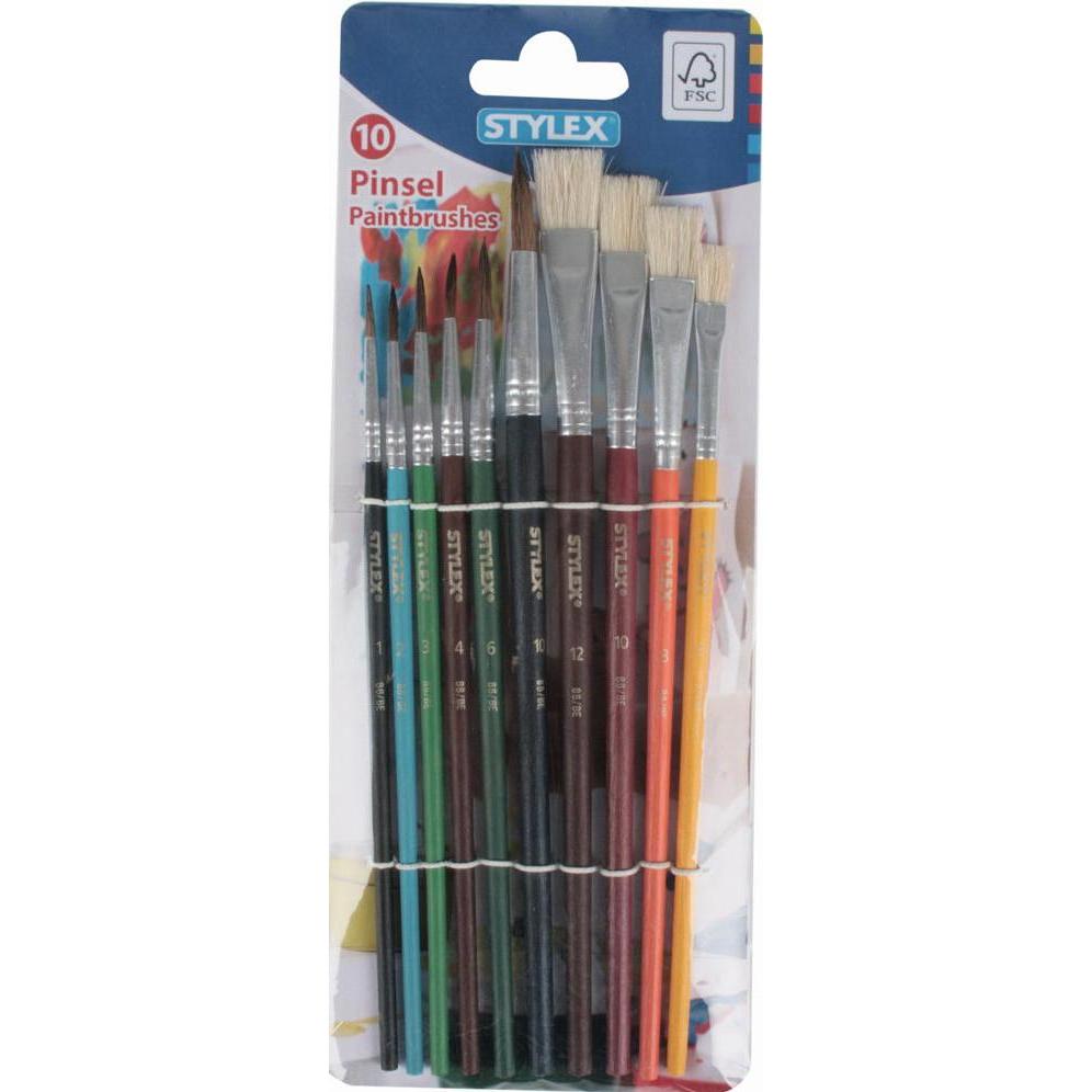Stylex: Set di Pennelli per Bambini (10 Spazzole)