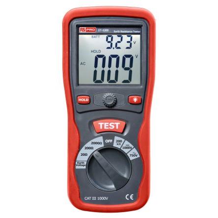 RS PRO, Multimetro, ET5300 Earth Resistance Tester- 4 Wire