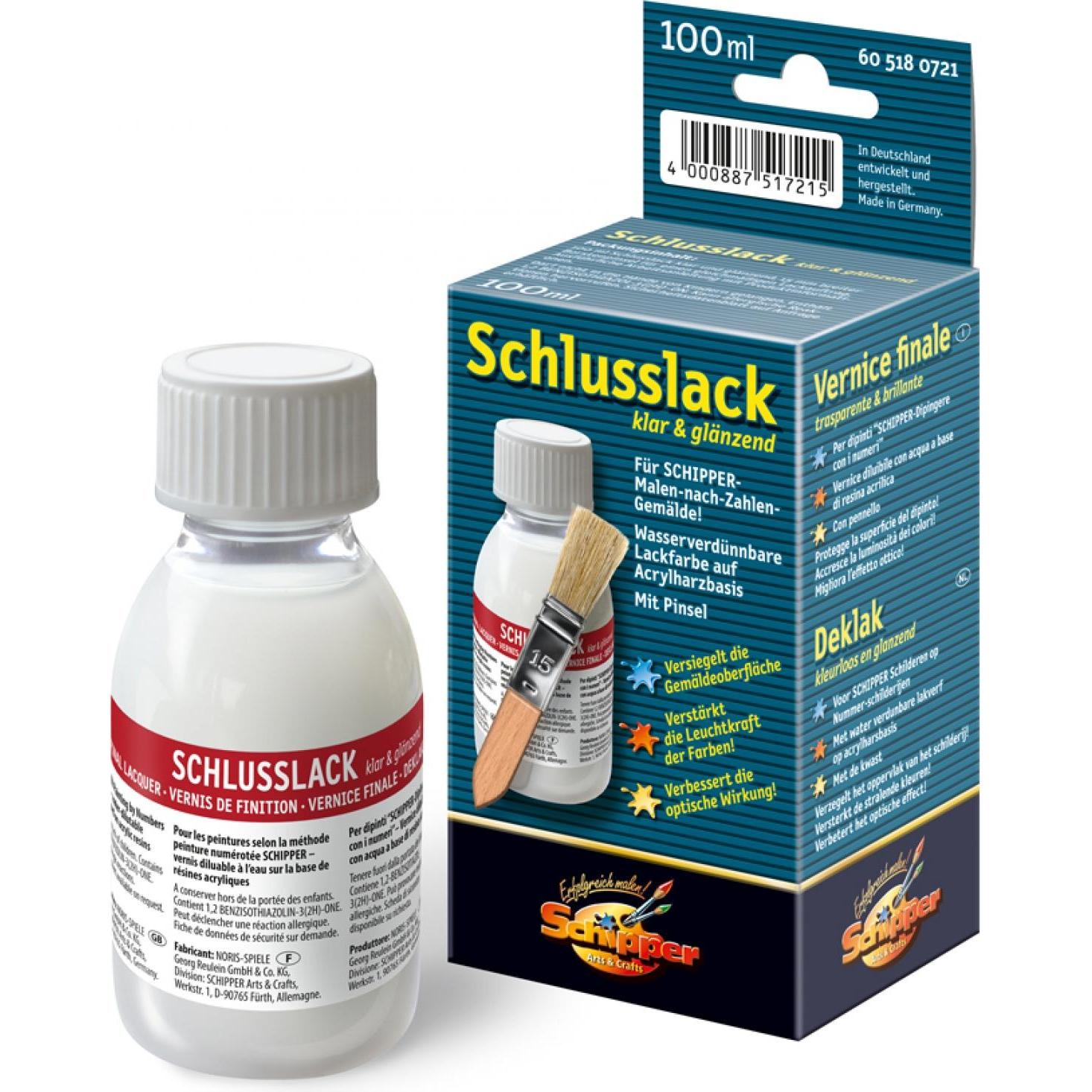 Schipper La pittura per numeri: Vernice finale trasparente e lucida