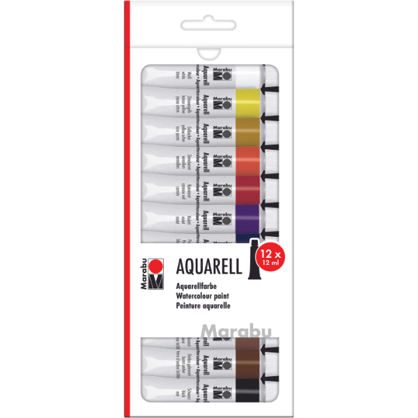 6x Marabu, Acquerelli Multicolore (12 ml): Colore e Vernice per il Fai da Te