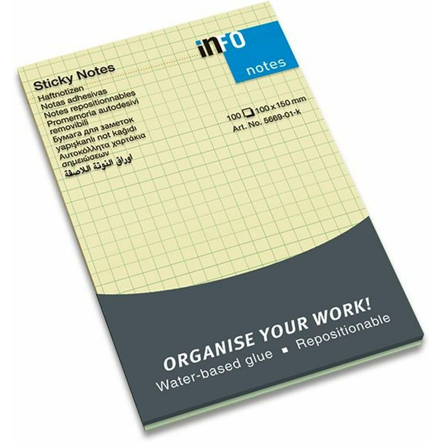 Info, Post-it, STICKY NOTES - Note adesive (100 x 150 mm)