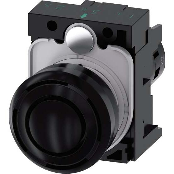 Siemens Cicalino 22mm rotondo in plastica nera, Domotica