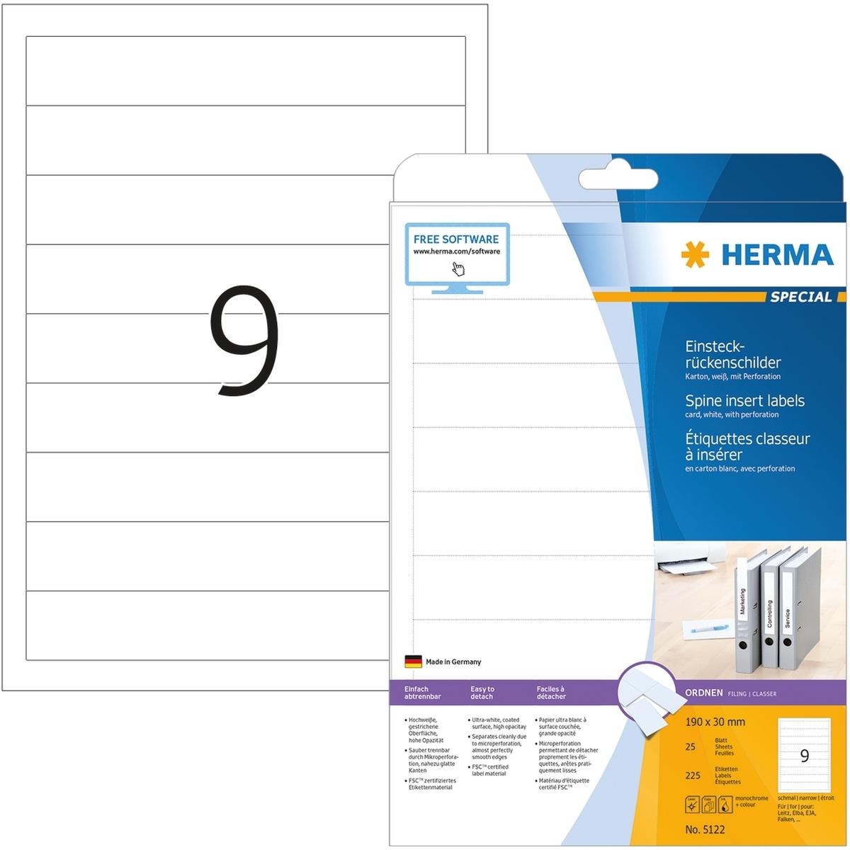 HERMA: Etichette per Cartelle A4 e Accessori per Classificatori