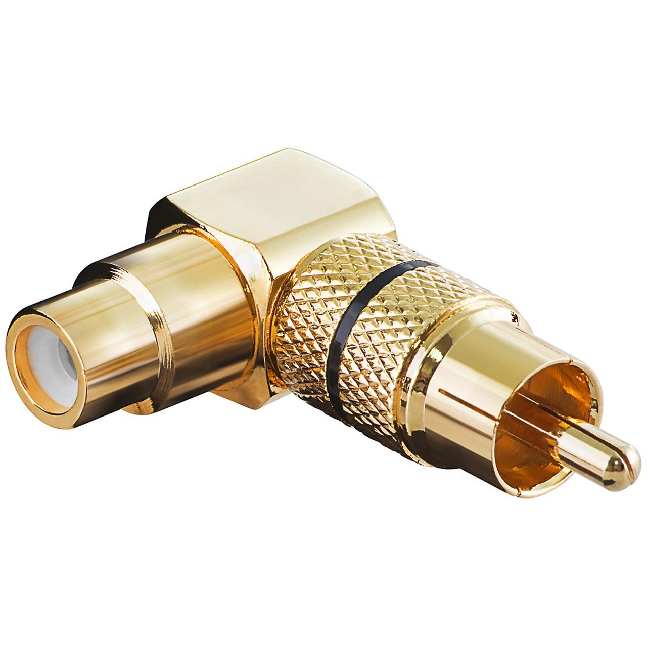 Inakustik Adattatore angolare Cinch (Adattatore angolare), Adattatore audio, Oro
