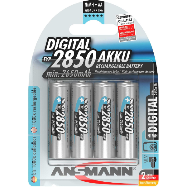 Ansmann AA (4 pz., AA, 2850 mAh), Batterie + pile