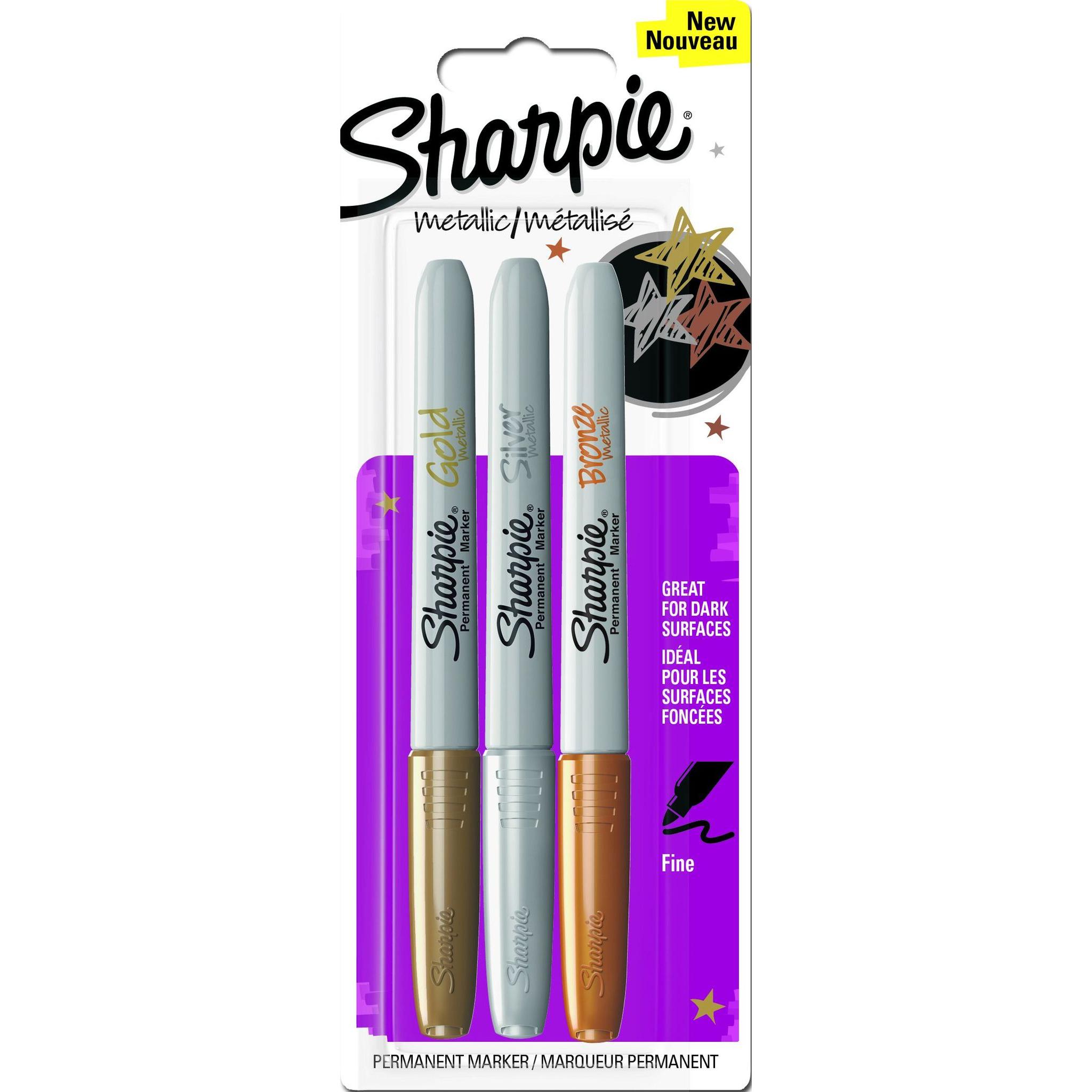 Sharpie: Evidenziatori Argentati (3 Pezzi, 1.4mm)