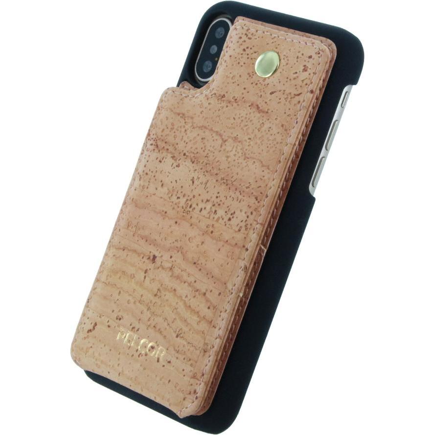 Pelcor Cork Flip Cover (Apple iPhone X), Cover smartphone, Marrone