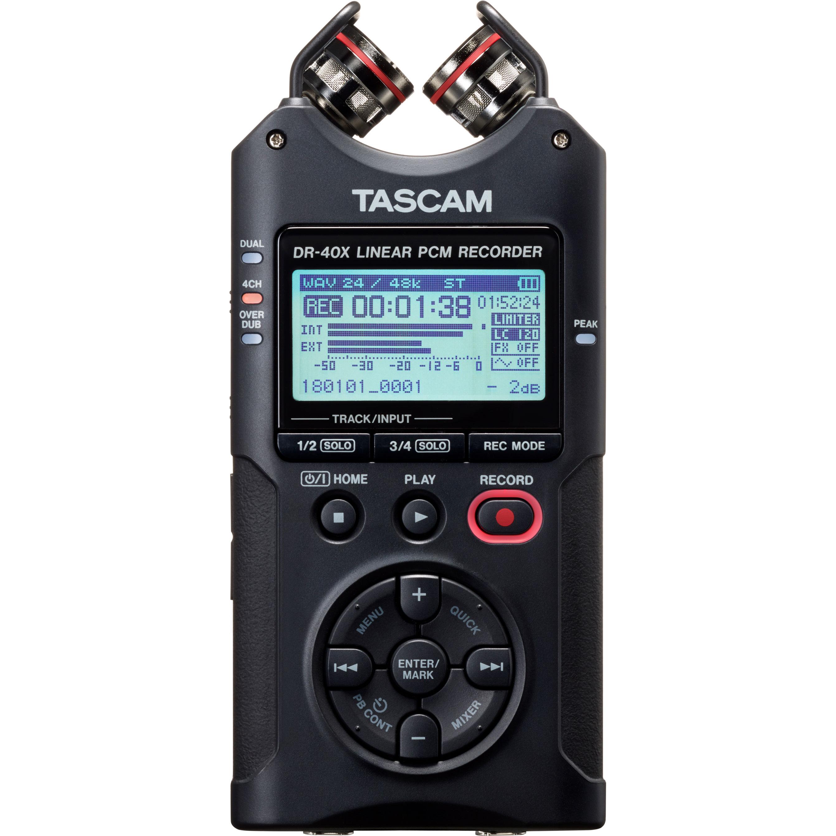 Tascam DR-40X (Vari), Registratore audio, Nero