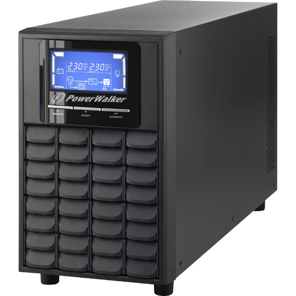 Powerwalker VFI 2000 C LCD 2000VA 1600W Online UPS Tower Doppia Conversione Slot SNMP (2000 VA, 1600 W, Doppio convertitore online UPS), UPS