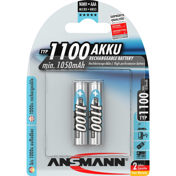 Ansmann AAA (1 pz., AAA, 1050 mAh), Batterie + pile