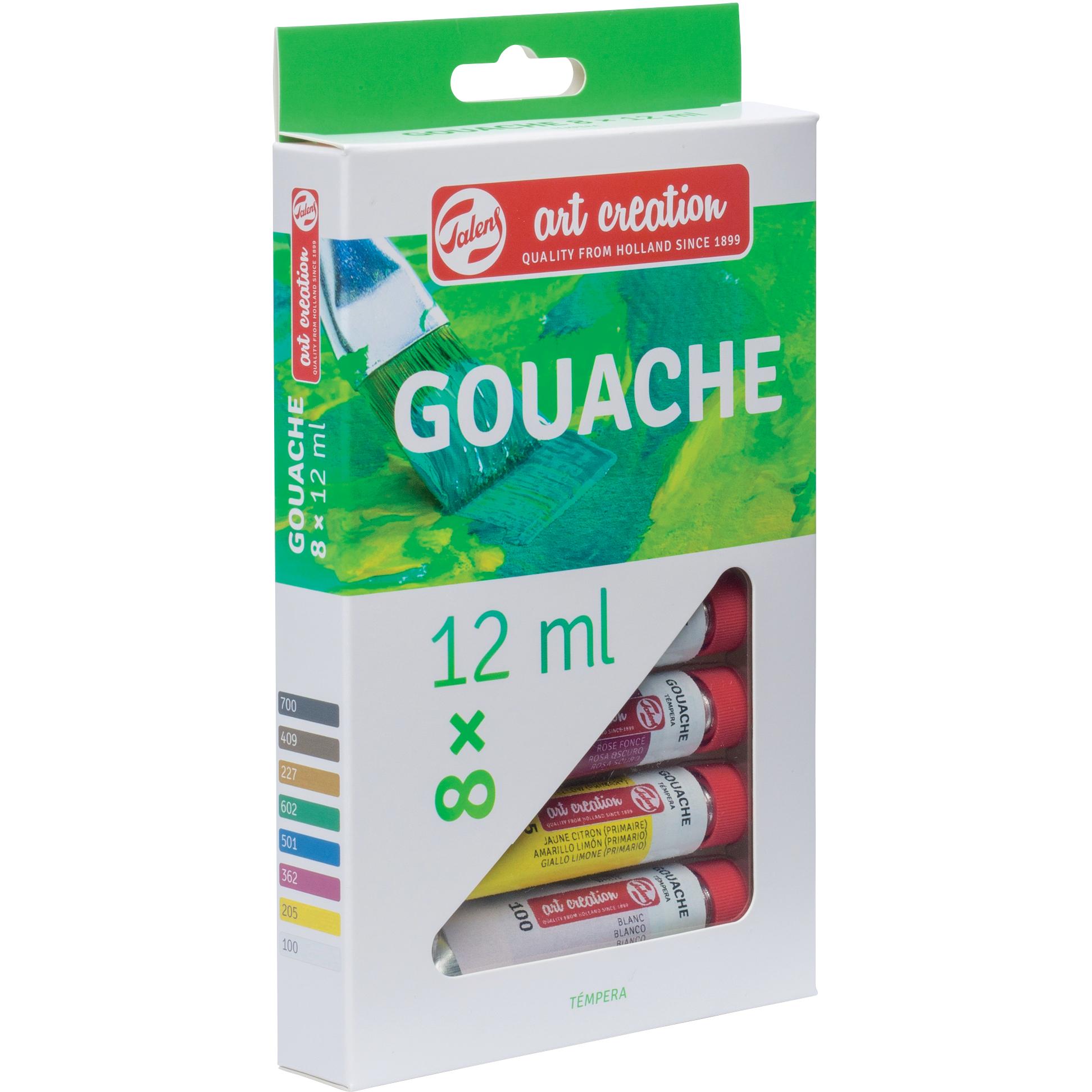 Talens Gouache Multicolore: Set di 8 Tubetti da 12 ml